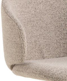 NELA Béžové Latte (látka Monza 90)/béžové nohy – MODERNÁ OTOČNÁ ČALÚNENÁ STOLIČKA DO OBÝVAČKY/JEDÁLNE/KANCELÁRIE LOFT