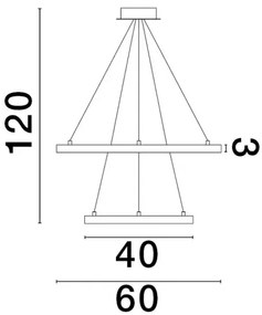 LED luster Empatia 100 zlaté