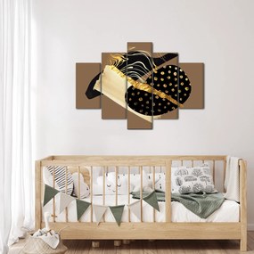 Obraz - Abstrakcia golden brown N⁰1 (150x105 cm)