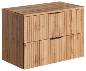 Závěsná skříňka pod umyvadlo Casad s deskou 80 cm dub wotan