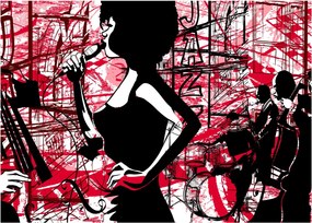 Sklenený obraz - Jazz (70x50 cm)
