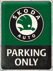 Plechová ceduľa Škoda Auto - Parking Only