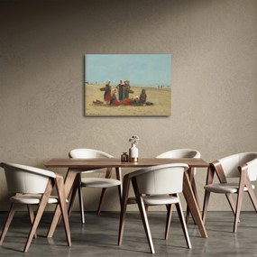 Obraz - Eugène Boudin, Women on the Beach at Berck, reprodukcia (70x50 cm)