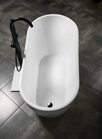 Aqualine Aqualine, TISA voľne stojaca vaňa 150x75 cm, biela, E1575