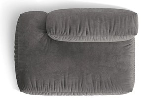 Sivý zamatový modul pohovky (ľavý roh) Martina – Micadoni