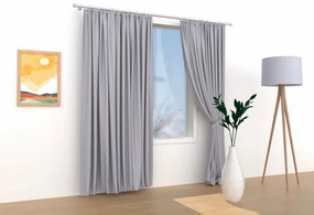 Zatemňovacie závesy Velvet strieborná – 140 × 250 cm (2 ks)
