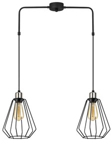 Čierne kovové závesné svietidlo Opviq lights Straton