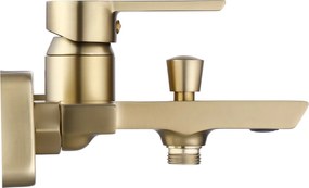 Rea Argus, vaňová batéria s ručnou bodovou sprchovou súpravou, zlatá matná, REA-B6414