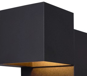 Moderná nástenná lampa čierna 2-svetlá - Transfer Double