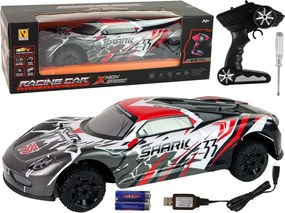 LEAN Toys Športové auto R/C 1:8 sivé biele