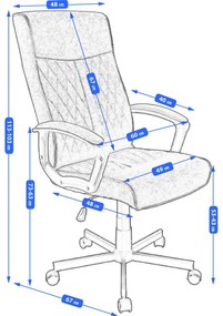 Dekorstudio Kancelárske otočné kreslo COMFORT - čierne