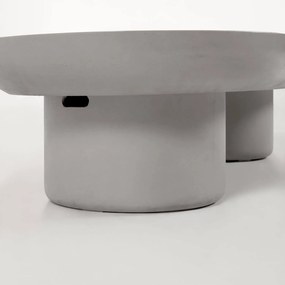 Vonkajší stolík tamini 140 x 60 cm sivý MUZZA