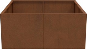 Vyvýšený cortenový záhradný záhon BestBerg BBGR-430CT / 430 l / 100 x 100 x 43 cm / corten