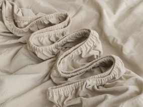 XPOSE® Jersey plachta Exclusive na vysoký matrac - biela káva 200x220 cm