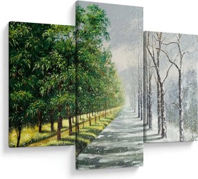 Obraz - Zima versus leto (90x60 cm)