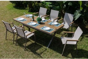 Doppler MERAN set - záhradná 7-dielna jedálenská súprava