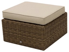 DEOKORK Ratanové stolík/taburet 73 x 73 cm BORNEO LUXURY (hnedá)