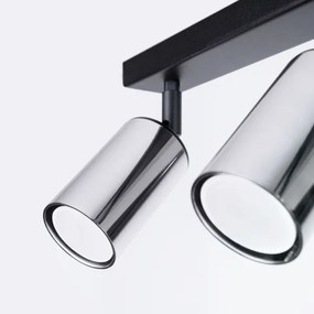 Sollux SL.1367 - Bodové svietidlo WINX 2xGU10/10W/230V čierna/chróm