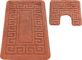 DY Kúpeľňová sada koberčekov s výrezom Montana Ethnic - oranžová