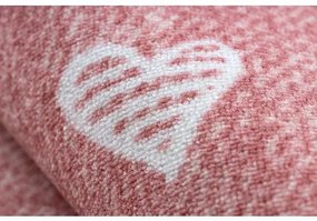 Koberec pre deti HEARTS Jeans, vintage srdce - ružová Veľkosť: 400x600 cm