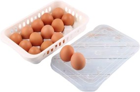Box na vajíčka, obal na 15 ks vajec, biely WAPPA