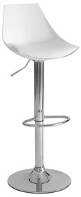 Biele barové stoličky s nastaviteľnou výškou z imitácie kože v súprave 2 ks (výška sedadla 56,5 cm) – Casa Selección