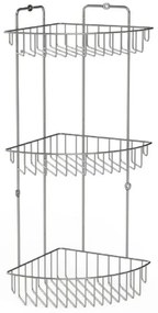 Erga Vega, 3-stupňová rohová polička 52x25,5x19 cm, chrómová, ERG-YKA-E.VEGA S3