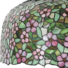 Farebná stolná lampa Tiffany Flower Garden - Ø 46*72cm E27/max 2x60W