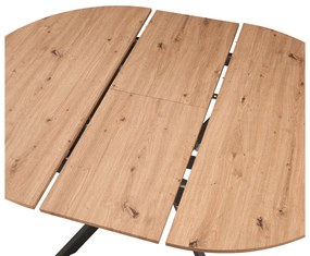 Rozkladací jedálenský stôl 100 AMERO (dub artisan + čierna) (pre 4-6 osôb). Vlastná spoľahlivá doprava až k Vám domov. 1091462
