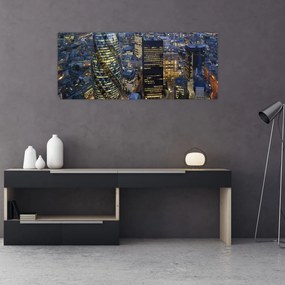 Obraz - Večerná panoráma Londýna (120x50 cm)