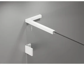 Mexen Lunar, L Duo výklopný sprchový kút 110 x 95 cm, 8mm číre sklo, biely profil, 834L-110L-095P-20-00