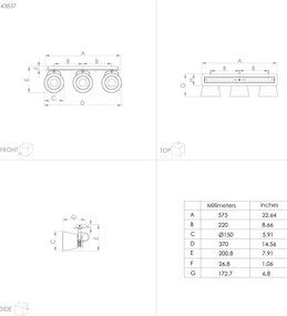 Eglo 43837 - Bodové svietidlo TWICKEN 3xE27/40W/230V