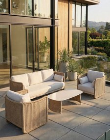 Oddychová zostava Corsica pre 5 osôb: pohovka, 2 kreslá a konferenčný stolík