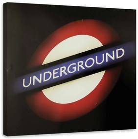 Obraz na plátně Nápisy londýnského metra - 60x60 cm
