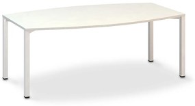 Konferenčný stôl ProOffice 80/110 x 200 x 74,2 cm, biela
