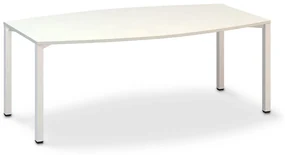 Konferenčný stôl ProOffice 80/110 x 200 x 74,2 cm, biela