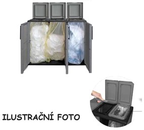 ARTPLAST Skriňa na triedený odpad Linea FREE 2dv/3 veka