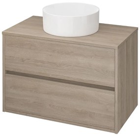 Cersanit Crea - závesná skrinka pod umývadlo na dosku 80cm, dub, S924-010