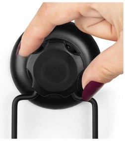 Čierny samodržiaci nástenný dvojitý háčik Compactor Bestlock Black