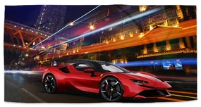 Sablio Uterák Ferrari na ulici - 30x50 cm