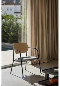 Svetlosivé kreslo v dekore jaseňa Eclipse - Teulat