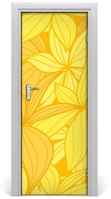 Samolepiace fototapety na dvere žlté kvety 85x205 cm