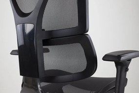 Kancelárska ergonomická stolička KORINA — sieť, čierna, nosnosť 150 kg