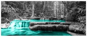 Obraz - Zimná rieka (120x50 cm)