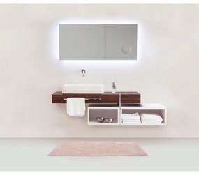 Ružová bavlnená kúpeľňová podložka Wenko Ono, 50 x 80 cm