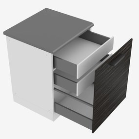 Kuchynská skrinka spodná 60 cm šuflíky vnútorné  TOR SDSZW60/0/WT/HK/B/B1/PP
