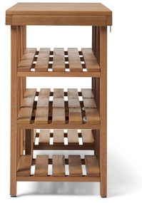 Vysoká sedacia lavica na topánky so sklápacím rebríkom