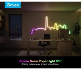 Govee - Neon 2 MATTER ohybný LED pás 3m RGBIC Wi-Fi