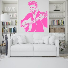 Veselá Stena Samolepka Elvis Presley Farba: ružová, Veľkosť: 40 x 38 cm