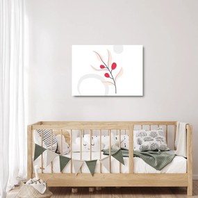 Sklenený obraz - Ružová florálna abstrakcia N⁰3 (70x50 cm)